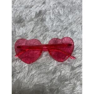 Pink Heart Plastic "Sunglasses" Photo Prop Party Parade Glasses